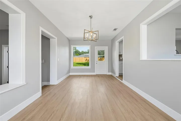 Dining room with access to the backyard