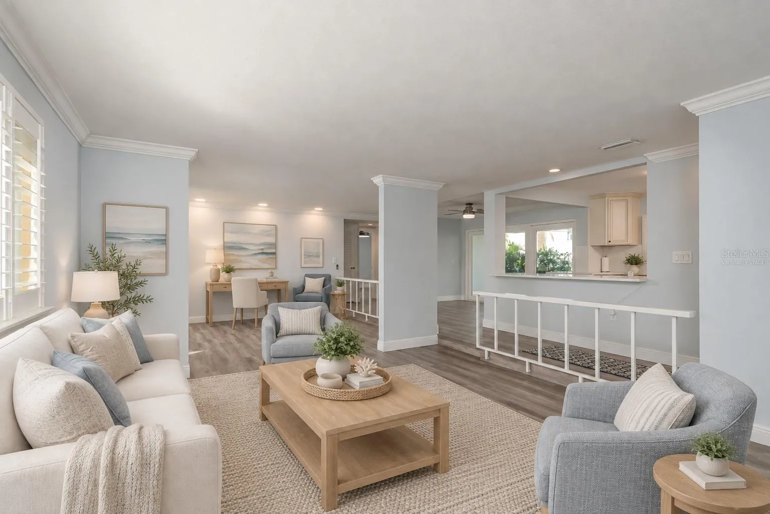 Virtually Staged Family Room