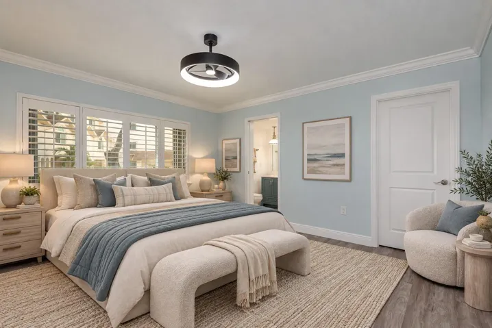Virtually Staged Primary Bedroom
