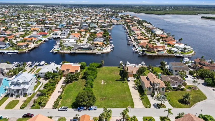 Aerial view looking east to South Channel  of Gulf