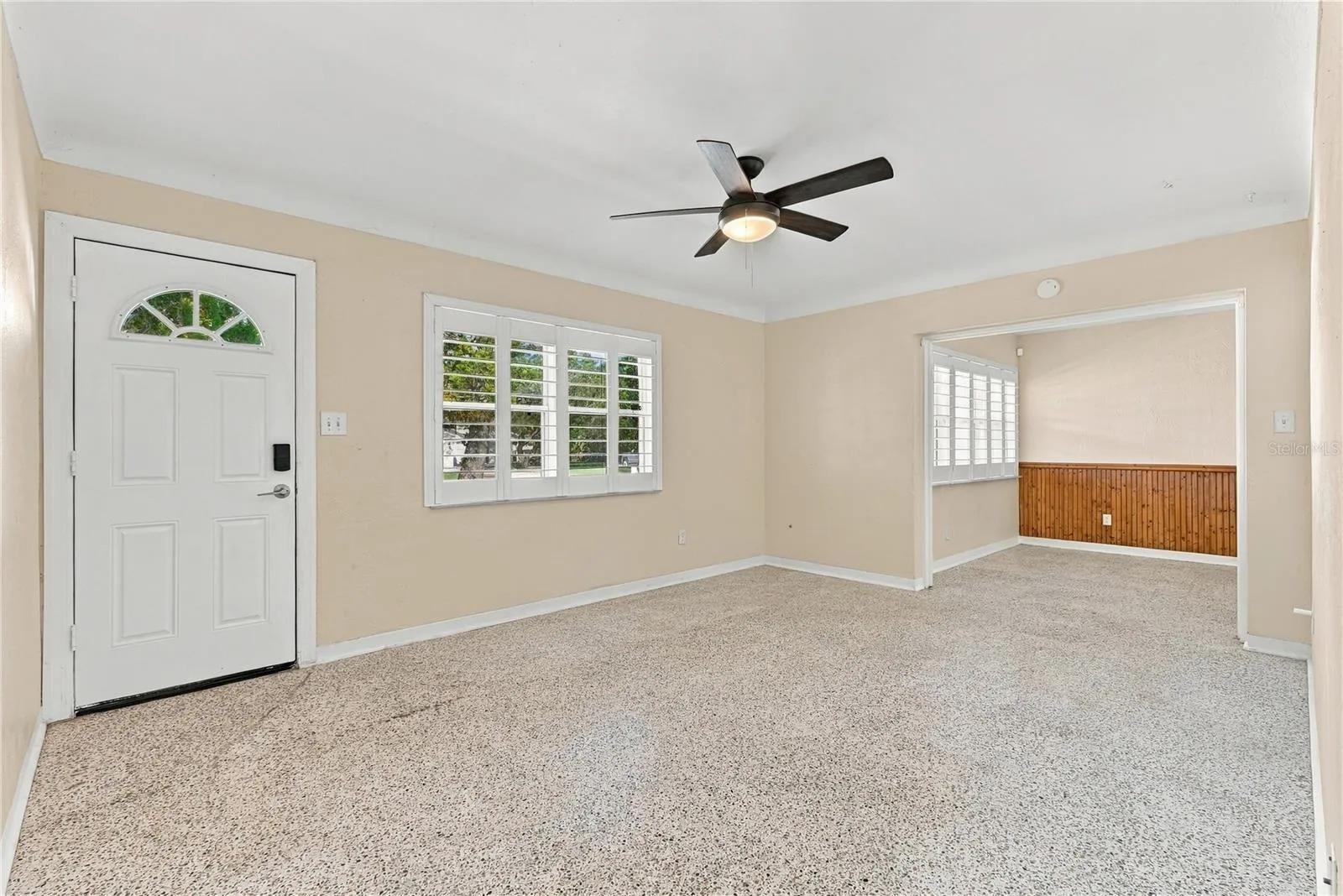 Walk into the spacious living room