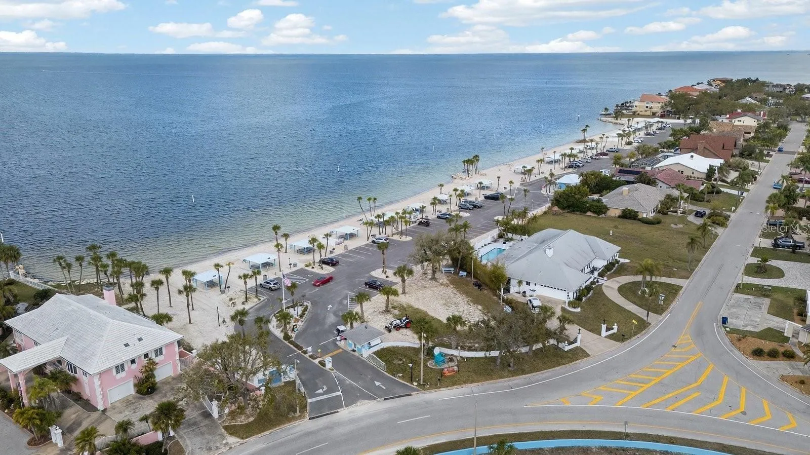 Private beach club aerial view