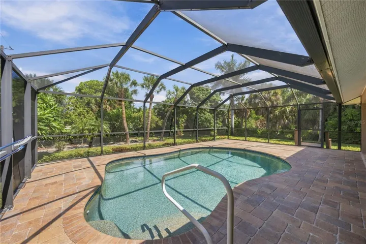 Saltwater heated pool is max 6' depth