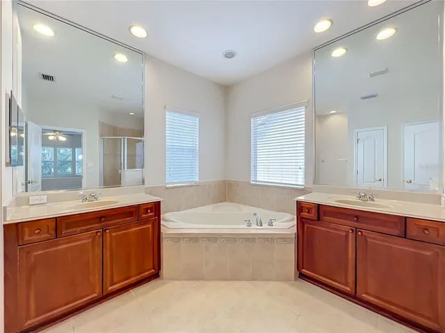 Recessed lighting, dual full mirrors