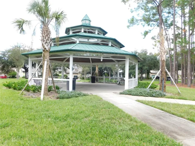 Enjoy walks throughout the community, Here's a gazebo