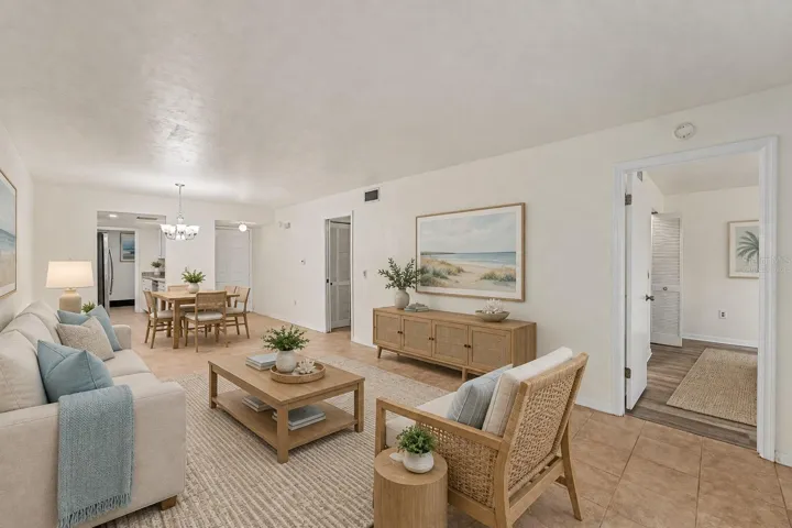 Living & Dining Room Virtually Staged