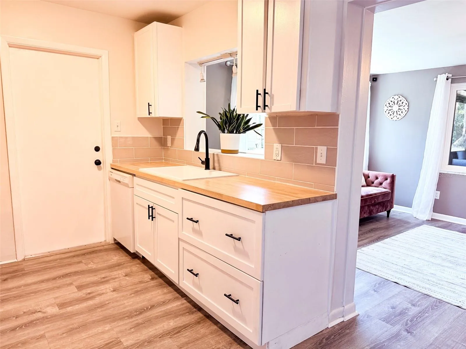 Kitchen and Door to Utility Pantry