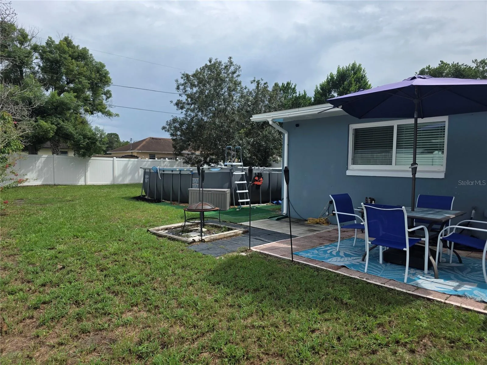Plenty of room for your furniture, fire pit and even a pavillion.