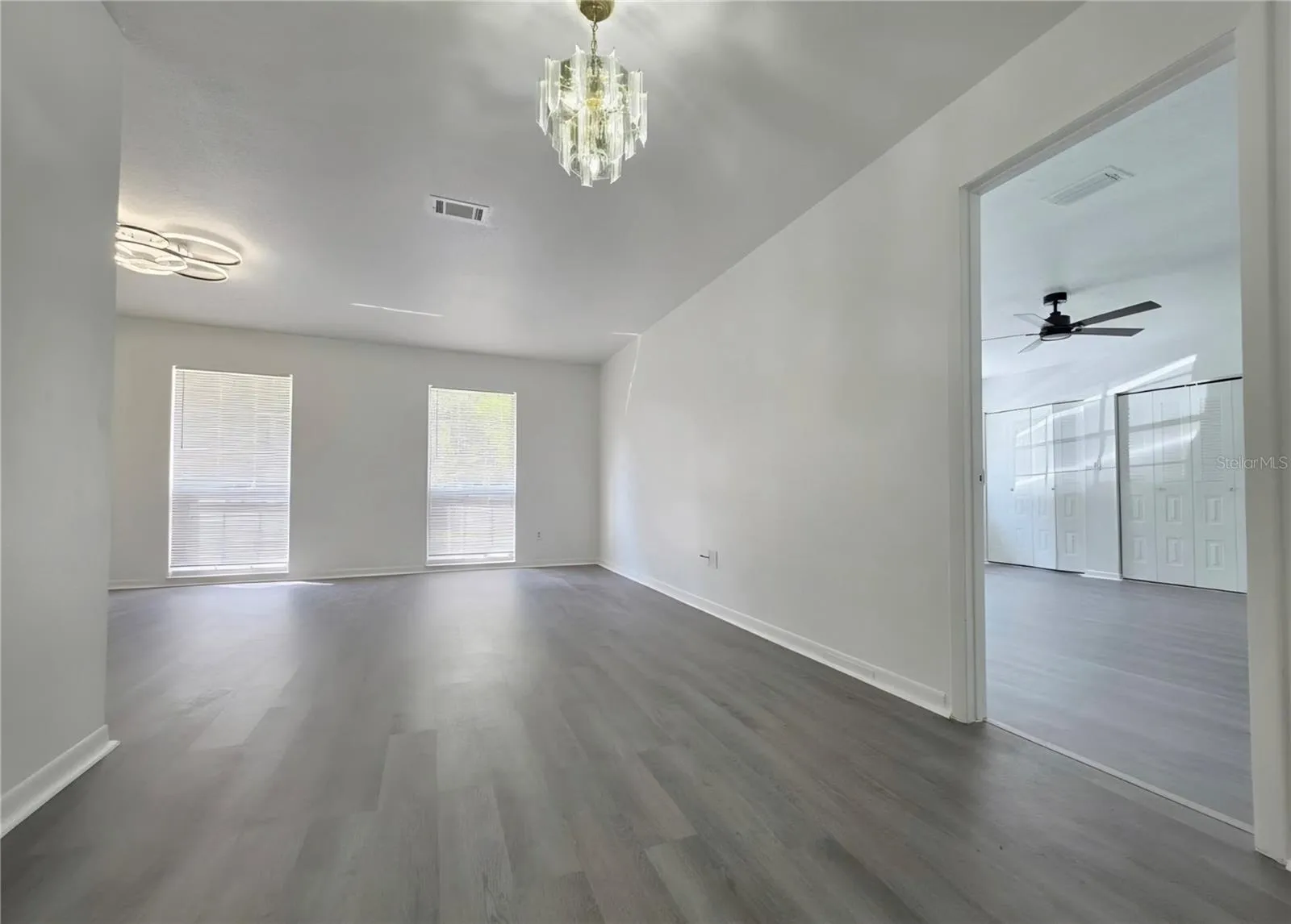 living room to primary bedroom