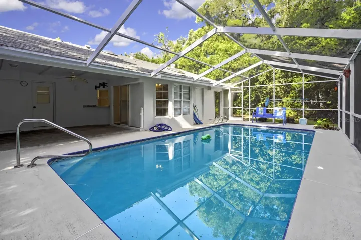 Pool and patio area with room for outdoor entertaining
