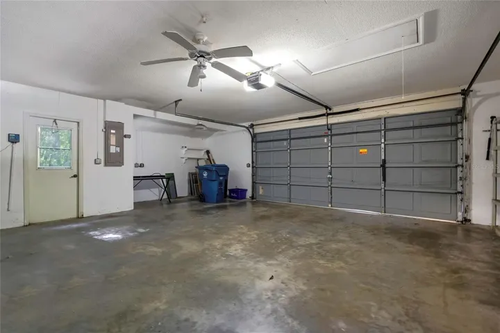 Attached two-car garage