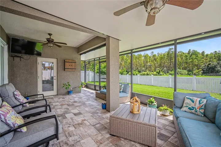 Oversized Back Patio View facing Northeast