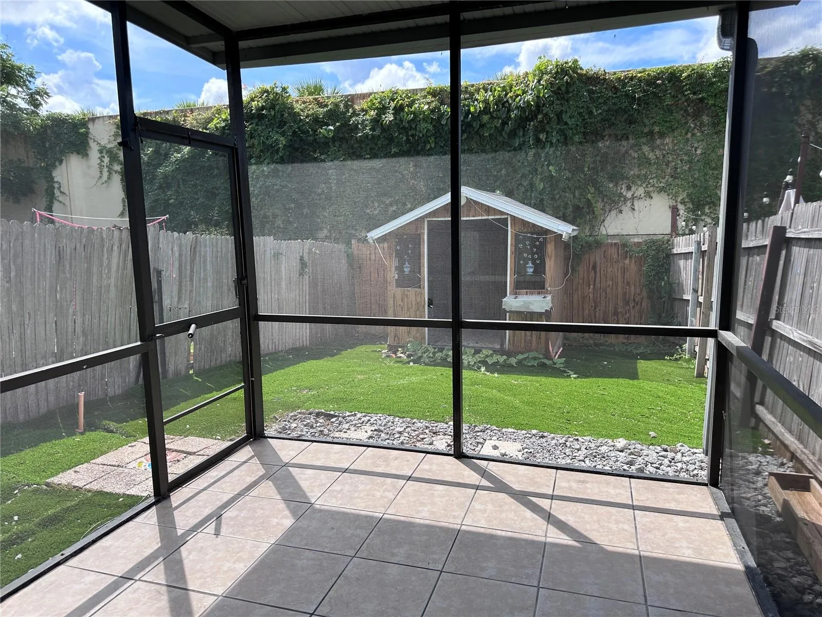 Patio and backyard