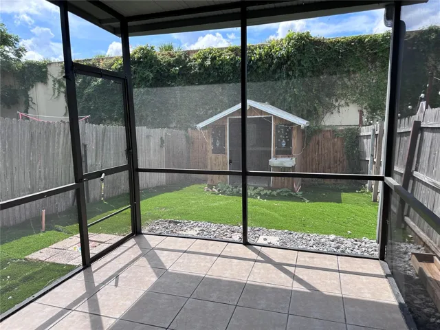 Patio and backyard