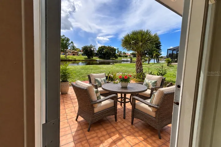 Virtually staged with patio furniture