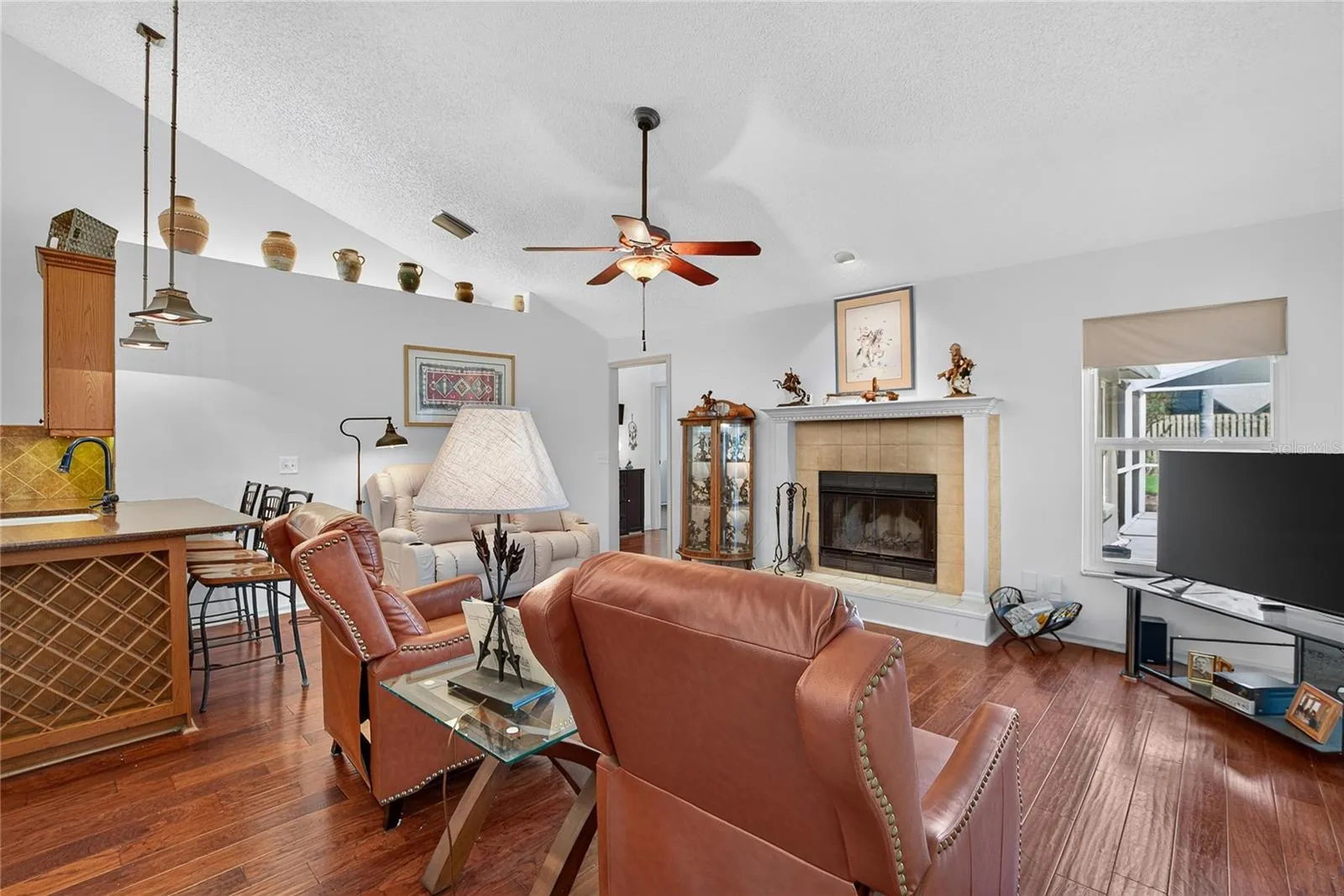 Family Room w/Wood-Burning Fireplace