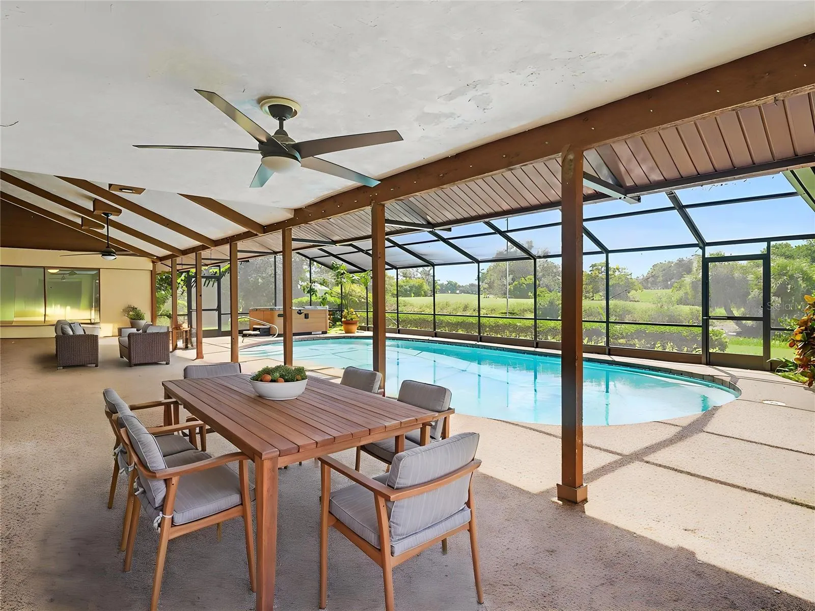 Virtually-Staged Rear Patio