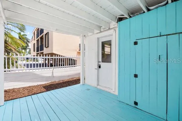 Porch outside downstairs  unit 2 (left side)