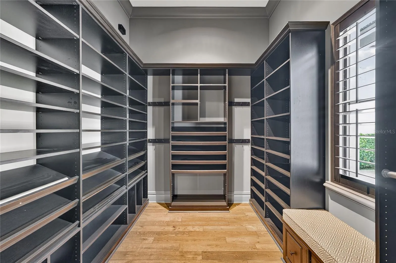 The second primary closet. This one lies hidden behind a "secret" door within the main closet.