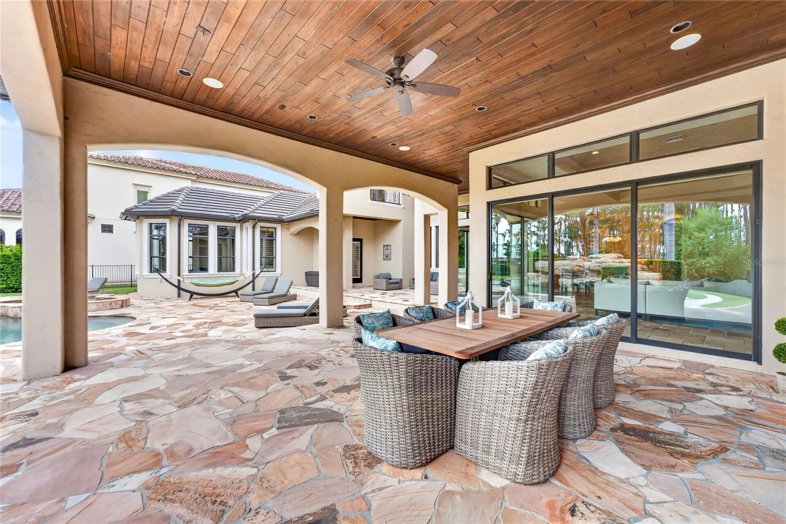 Dine Alfresco and lounge by the pool!