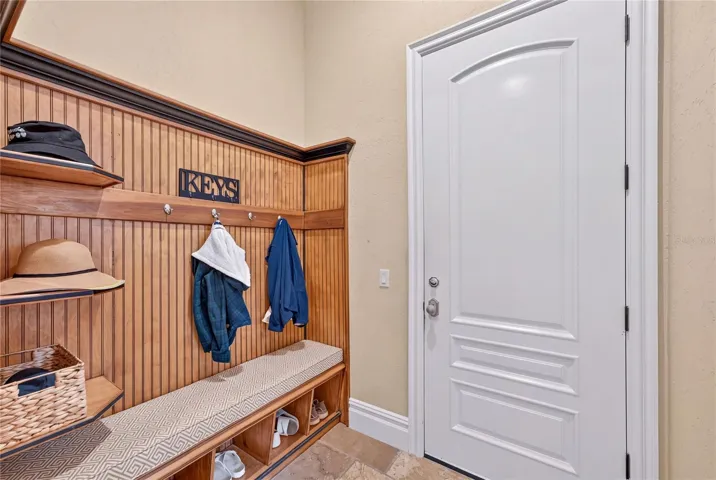 DROP ZONE/Mudroom area off left side garage.