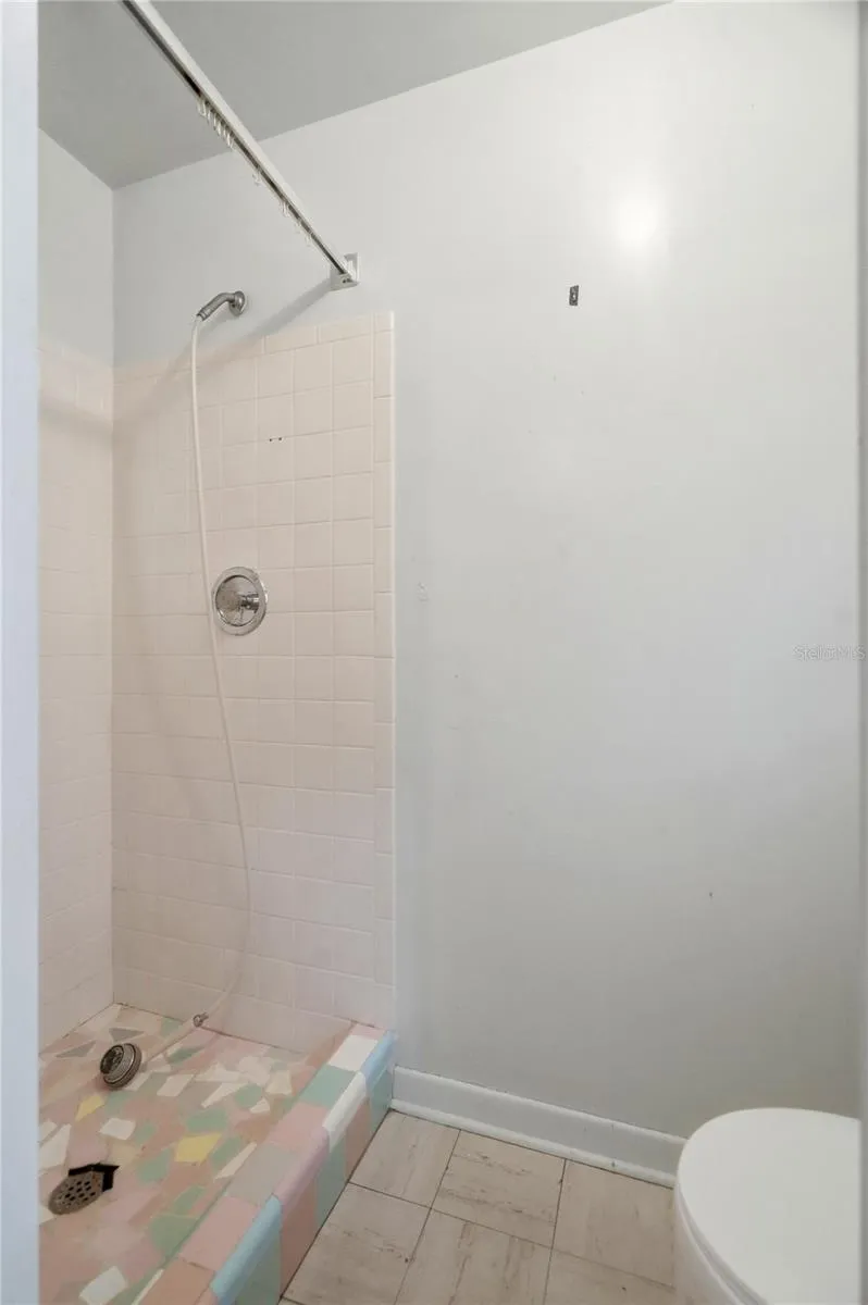 Shower &amp; toilet in garage area