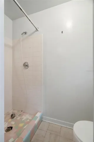 Shower &amp; toilet in garage area
