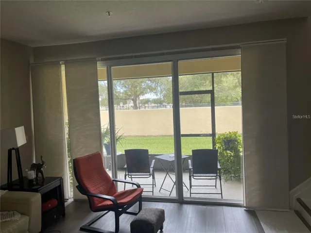 Screened Porch with privacy wall