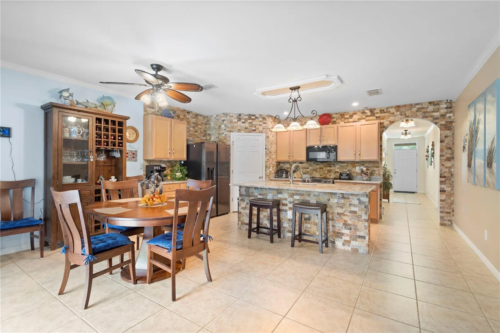 Stunning Kitchen with eat in dining area.