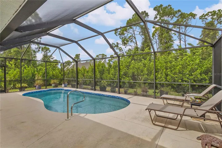 Extended lanai to relax by the pool, read a book or entertain.
