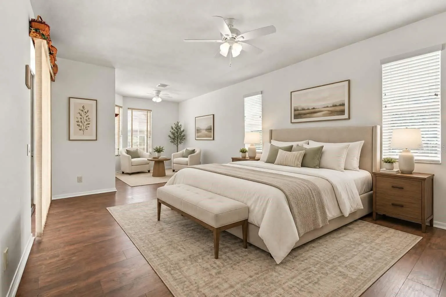 Primary Bedroom Suite     “virtually staged”