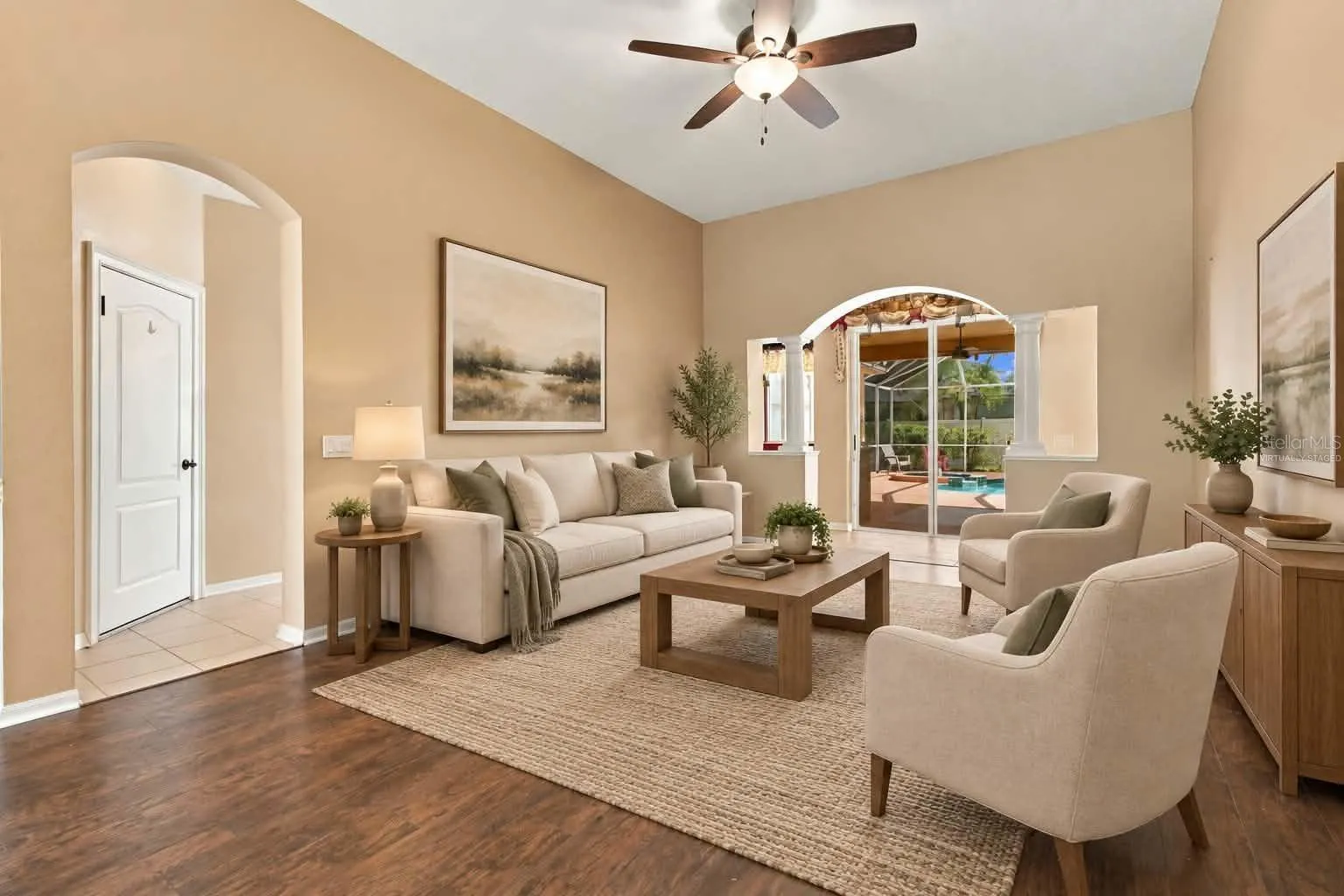 Livingroom    “virtually staged”