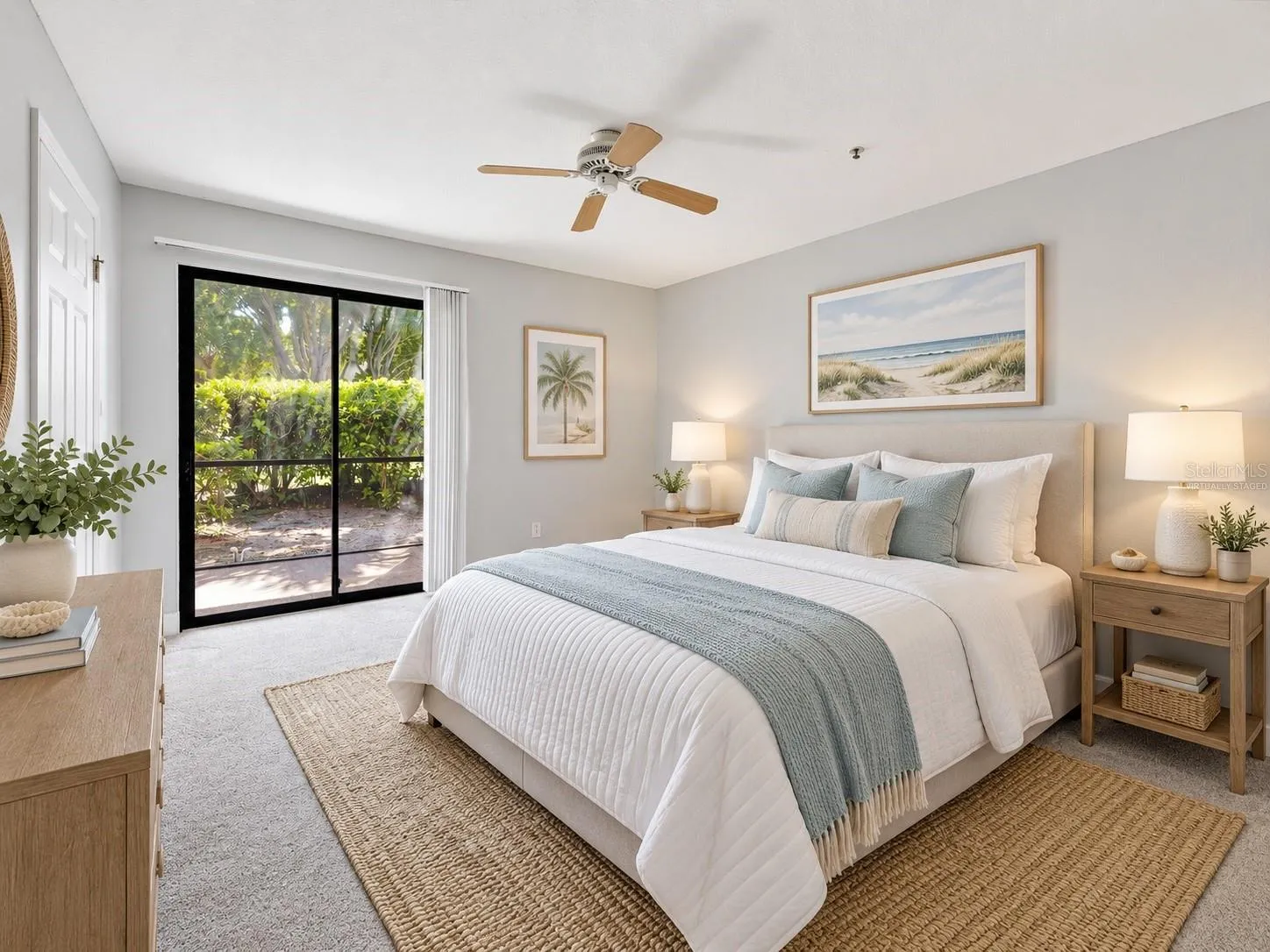 Virtually Staged Bedroom - Sliders to the Lanai