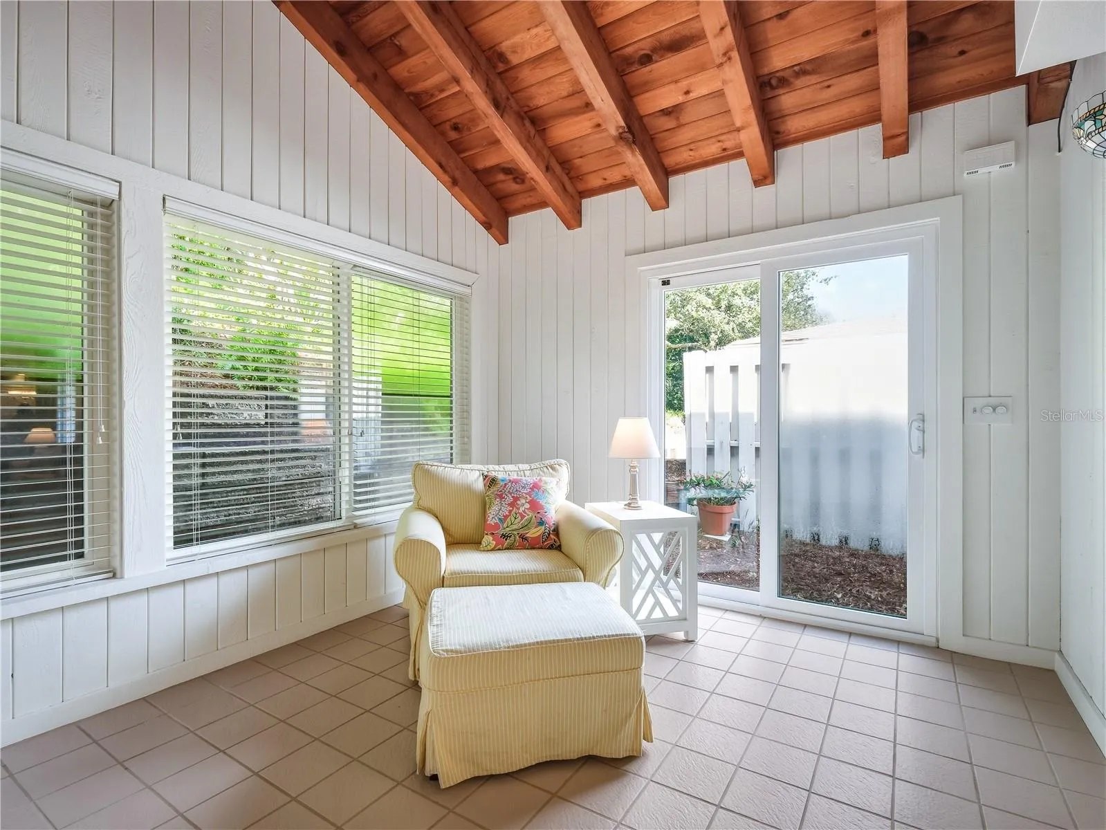 Florida room w/ Sliders to side patio