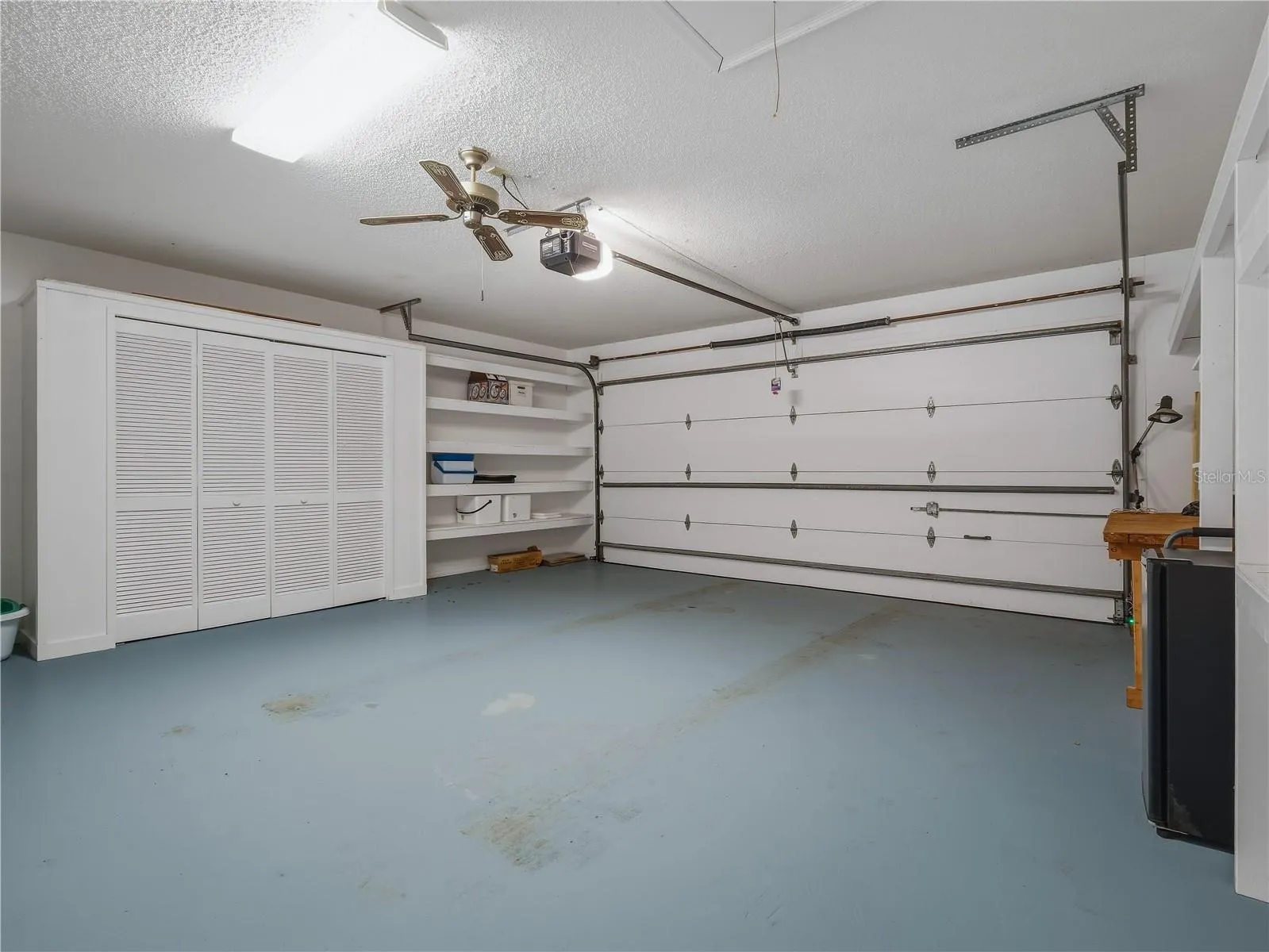 2 car garage w/ storage