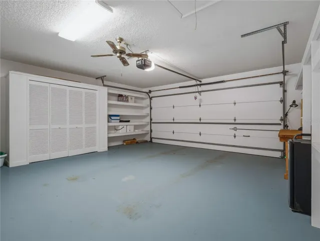 2 car garage w/ storage