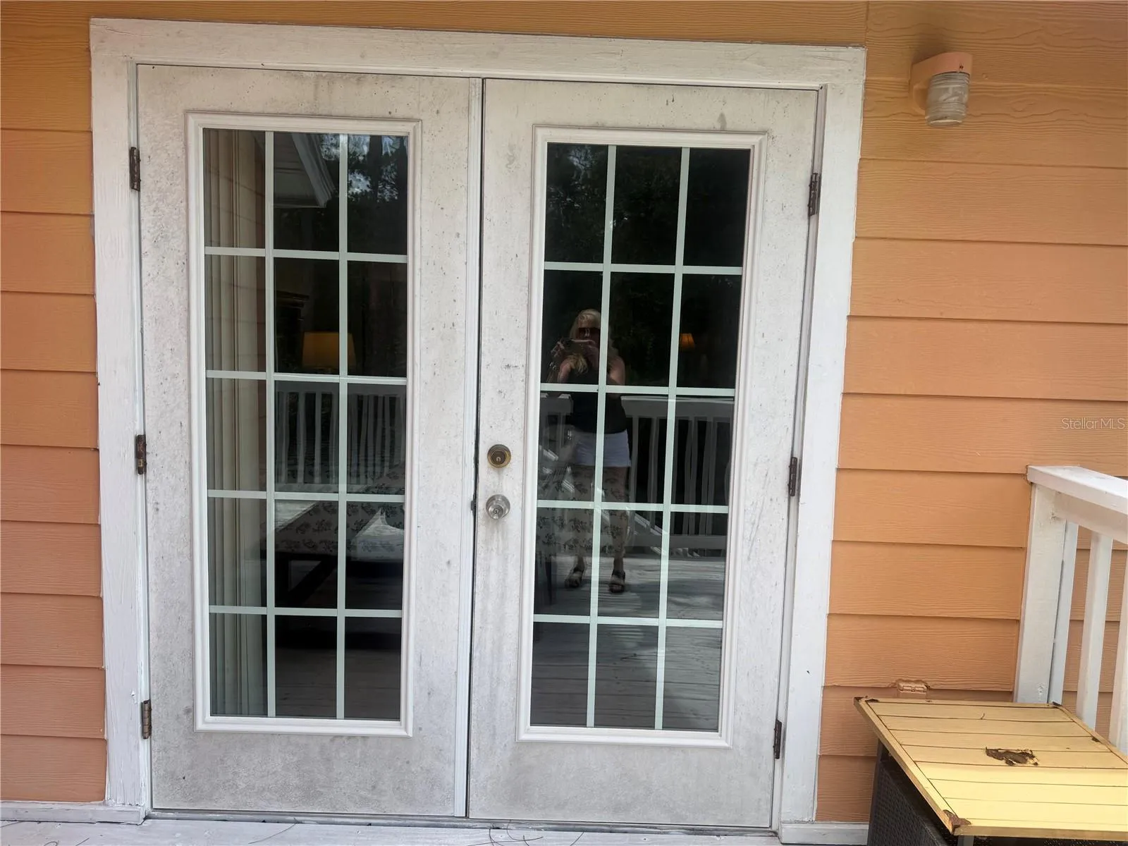 Primary french doors to balcony