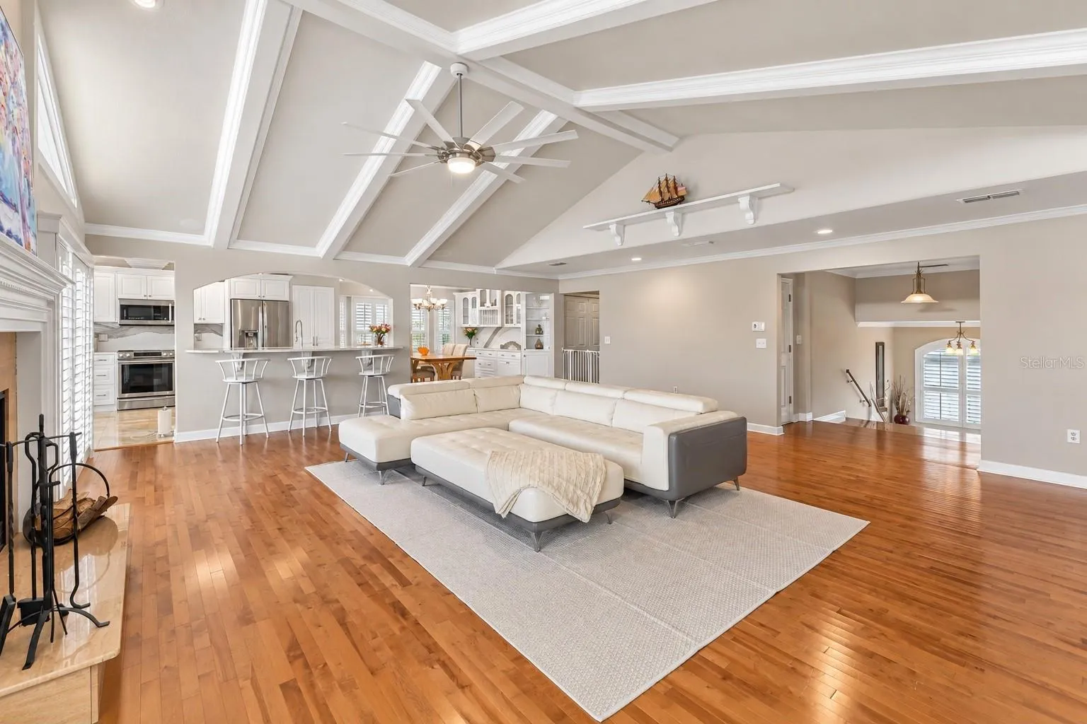 Great room open to the kitchen.