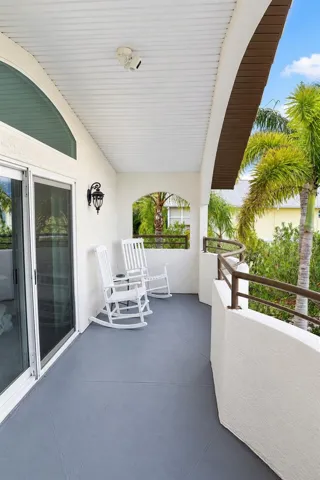 Front balcony off the main living level.