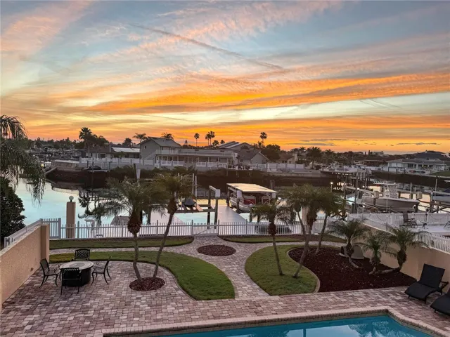 Sunrise over the canal from the rear balcony.