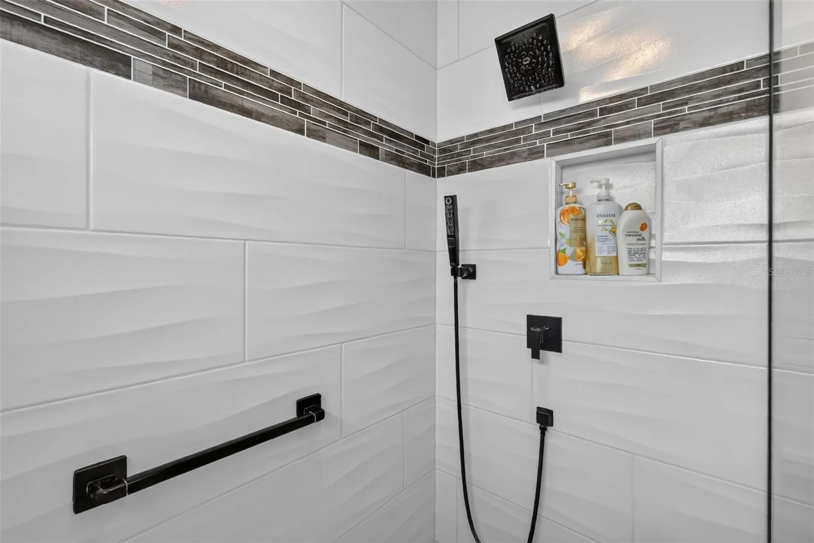 Primary tiled shower