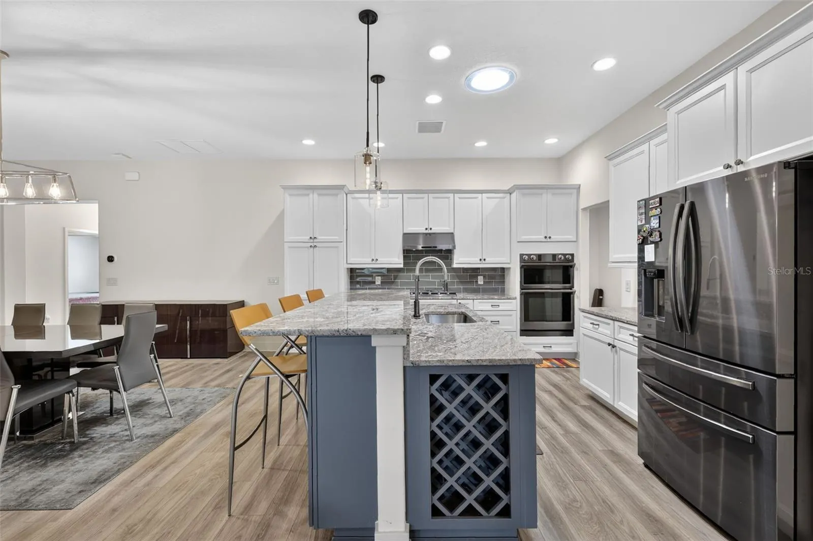 Kitchen with granite counters and stainless steel appliances