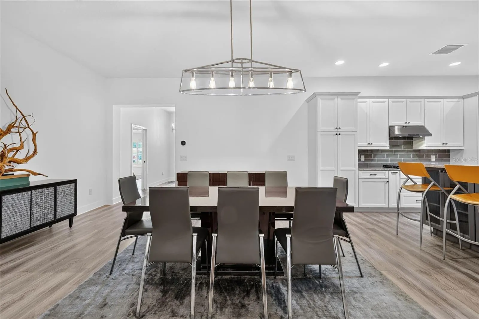 Dining room with view to front entry
