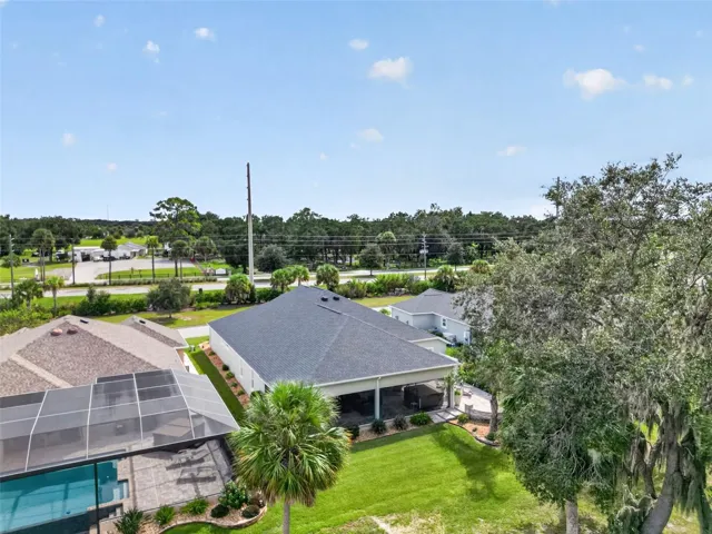 Aerial view of the property