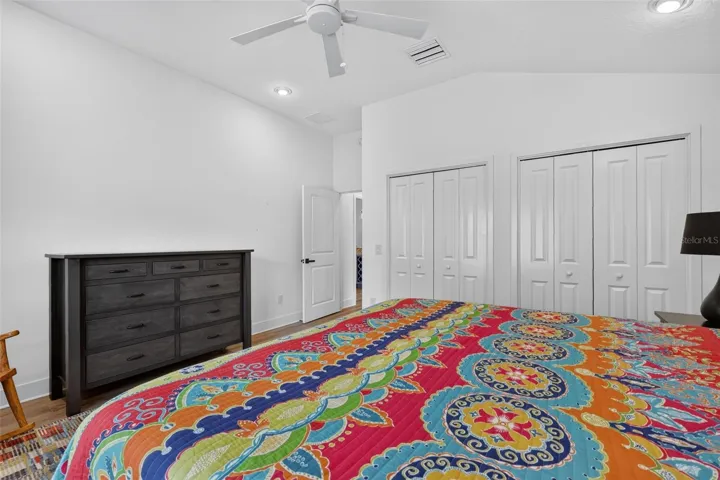 Back bedroom with double closets