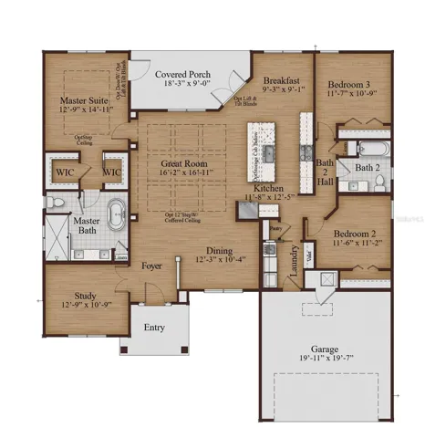 Oxford - Floorplan for illustrative purposes only; dimensions and layout subject to change. Preconstruction.