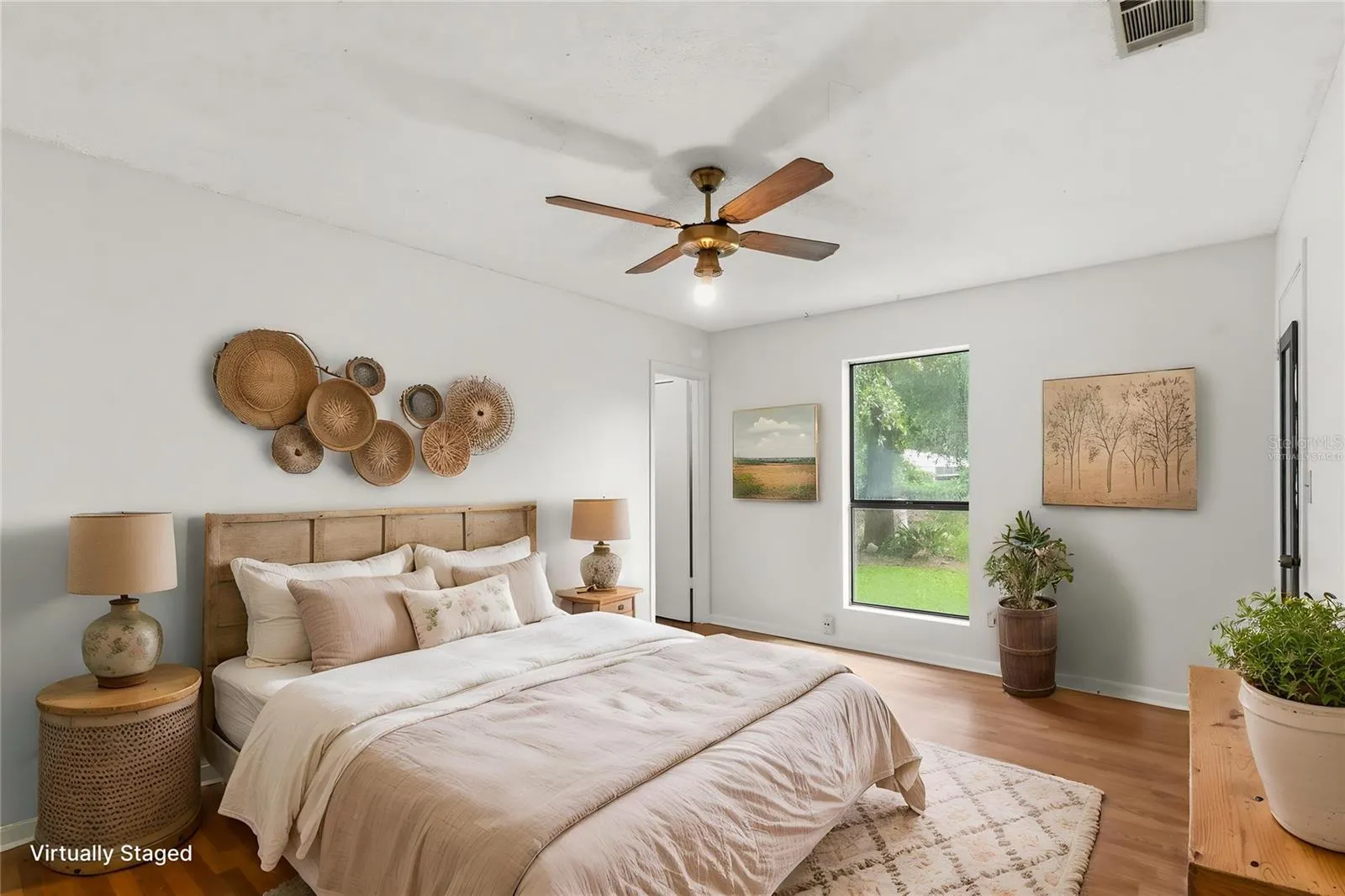 primary suite virtually staged