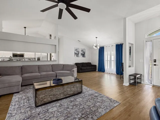 family room to dining room