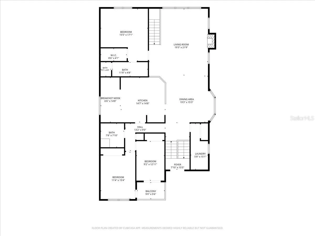 Second Floor (upper floor) Floor Plan