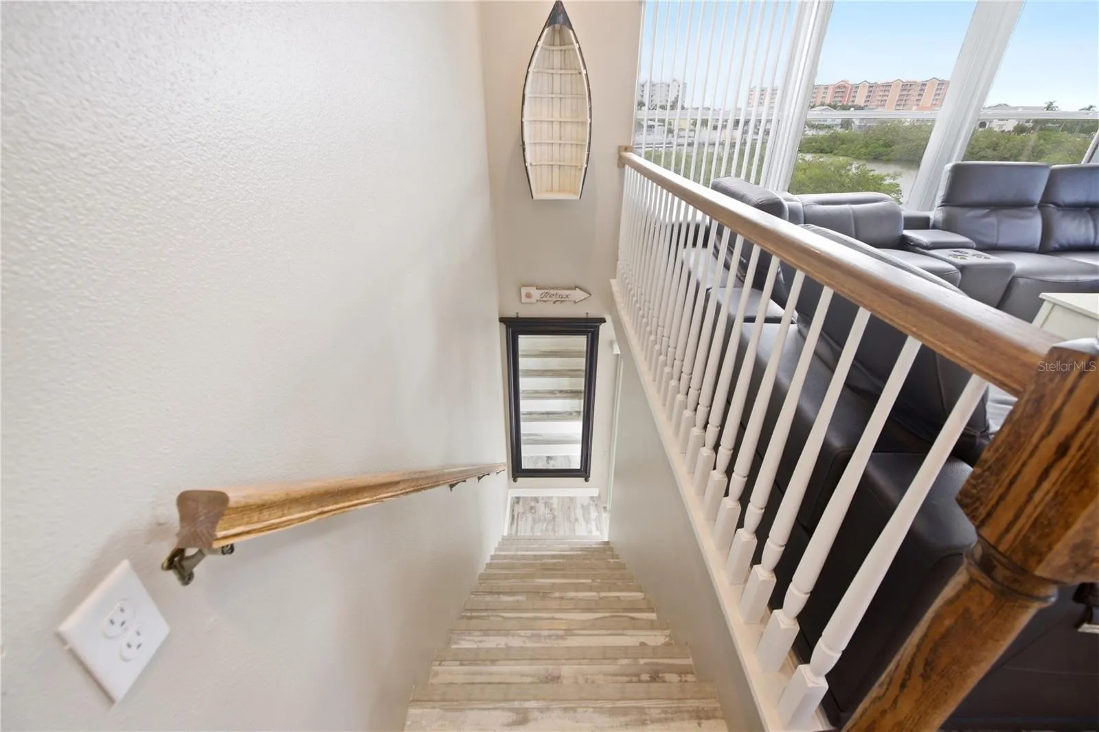 Stairs leading down to the additional bedrooms, bonus space, and more!